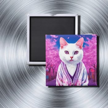 Sakura Kitty  Magnet by almawad at Zazzle