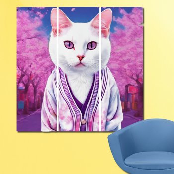 Sakura Kitty  Triptych by almawad at Zazzle