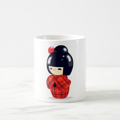 Sakura Kokeshi Doll Coffee Mug