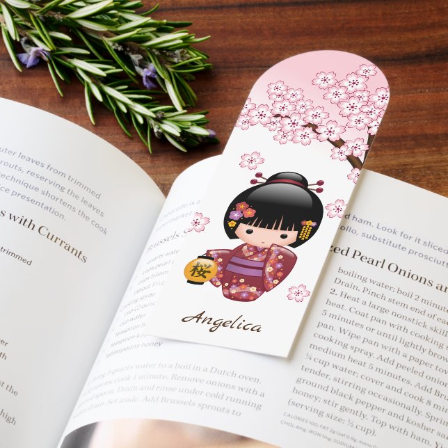 Sakura Kokeshi Doll Cute Japanese Geisha Girl Bookmarks (Book)