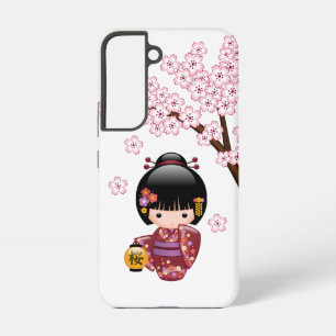 Sakura Kokeshi Doll - Cute Japanese Geisha Girl Samsung Galaxy S22 Case