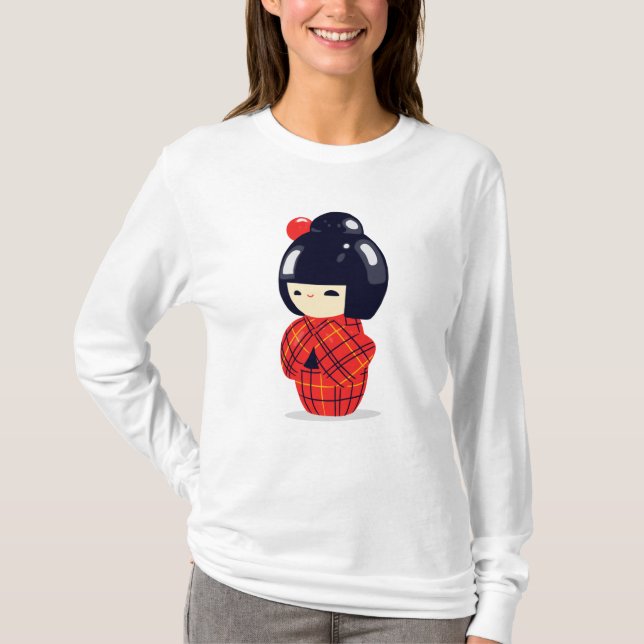 Sakura Kokeshi Doll T-Shirt (Front)