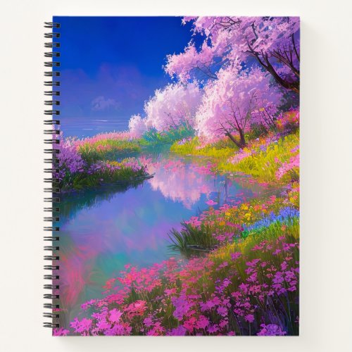 Sakura_Lined River Bank Notebook