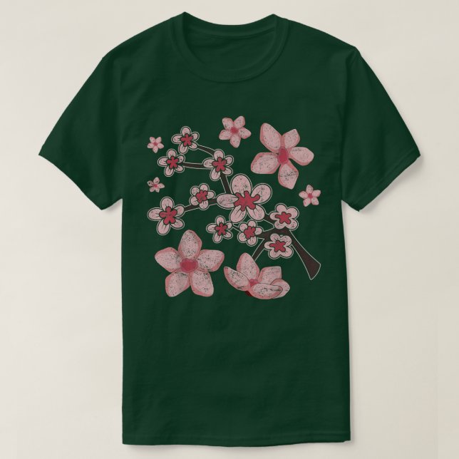 Sakura Lover Japanese Pink Flower Pretty Cherry Bl T-Shirt (Design Front)