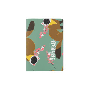 Sakura marten light grey passport holder