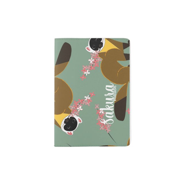 Sakura marten light grey passport holder (Front)