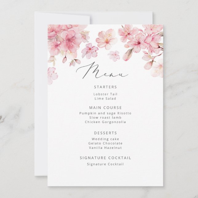 Sakura menu invitation (Front)