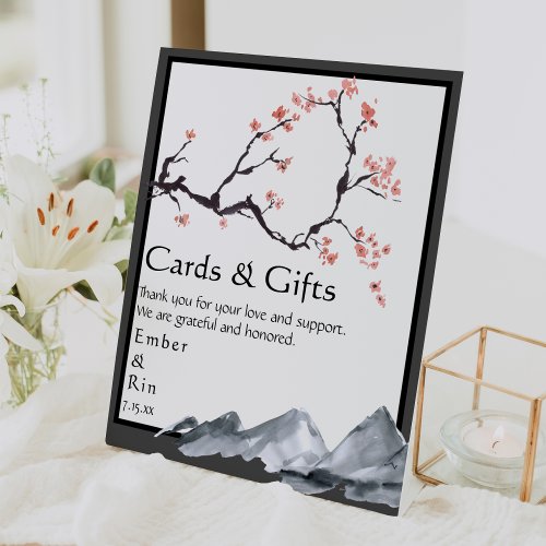 Sakura Mountain  Casual Border Cards and Gifts Pedestal Sign
