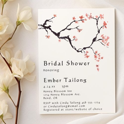 Sakura Mountain  Casual Bridal Shower Invitation