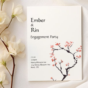 Sakura Mountain Casual Engagement Party Invitation