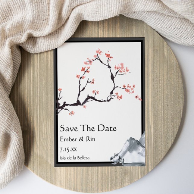 Sakura Mountain | Casual v3 Border Save The Date (Creator Uploaded)