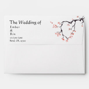 Sakura Mountain Casual Wedding Envelope