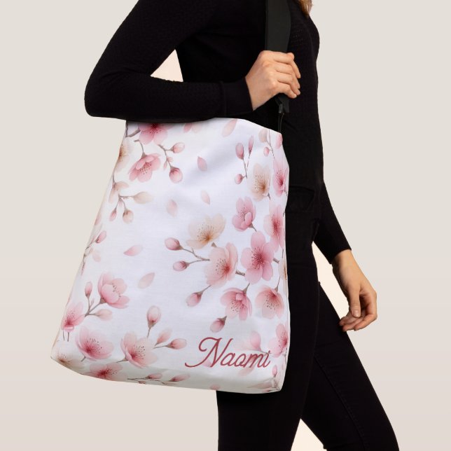 Sakura Movement Seamless Pattern | Feminine Custom Crossbody Bag (Close Up)