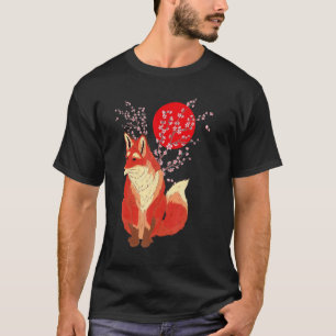 Sakura Nature Forest Animal Cherry Blossom Fox T-Shirt
