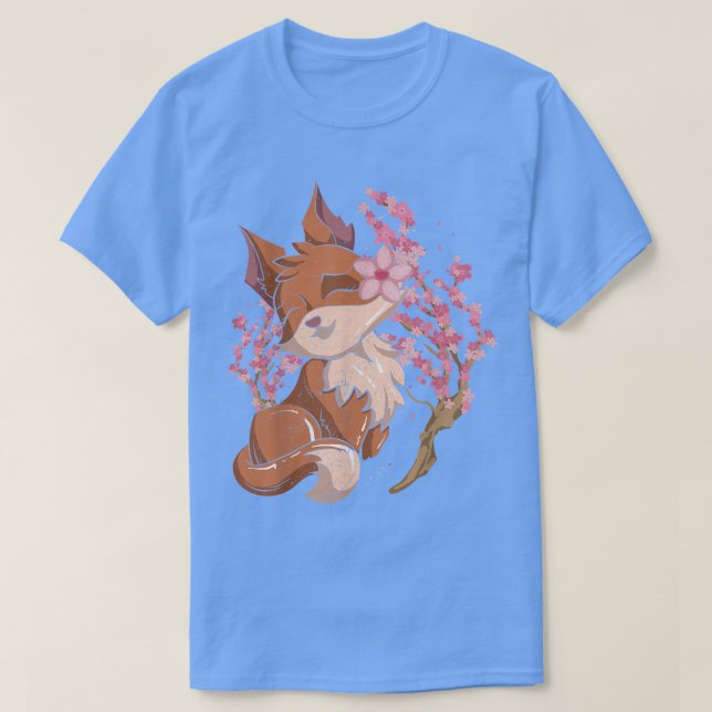 Sakura Nature Forest Animal Lover Cherry Blossom C T-Shirt (Design Front)
