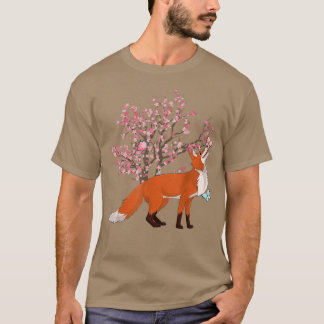 Sakura Nature Forest Animal Lover Cherry Blossom F T-Shirt