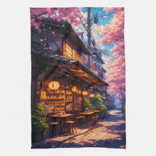 Sakura no Machikado - Cherry Blossom Street Kitchen Towel