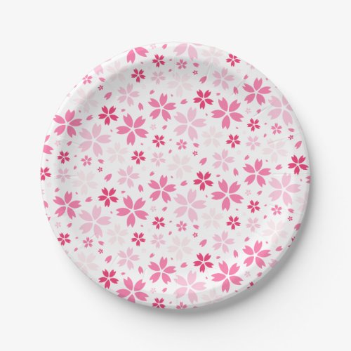 Sakura Pattern Paper Plates