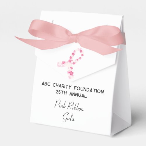 Sakura Pink Breast Cancer Fundraiser QR Code Favor Boxes