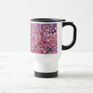 Sakura Pink Cherry Blossom Sky Travel Mug