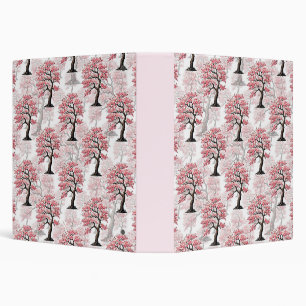 Sakura Pink Cherry Blossom Tree Design 3 Ring Binder
