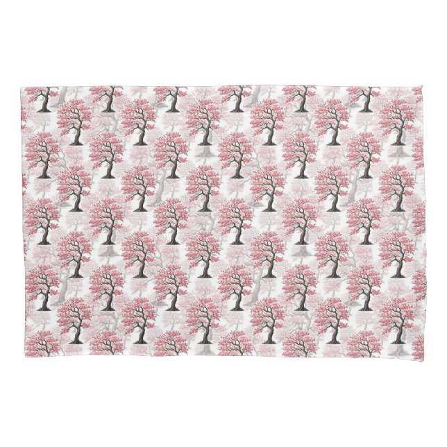 Sakura Pink Cherry Blossom Tree Design  Pillow Case (Front)