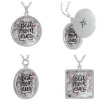 Sakura Pink Elegant Best Mom Ever Mother's Day Silver Plated Necklace<br><div class="desc">Adorn her with timeless beauty with our exquisite Sakura Pink Elegant Best Mom Ever Mother's Day necklaces. Designed to complement any outfit, this necklace features a delicate pendant that symbolizes the love and appreciation you have for her. As she wears it close to her heart, she'll be reminded of her...</div>