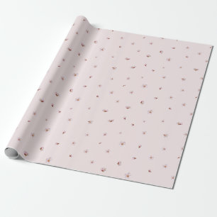 Sakura Pink Japanese Cherry Blossom Floral Pattern Wrapping Paper