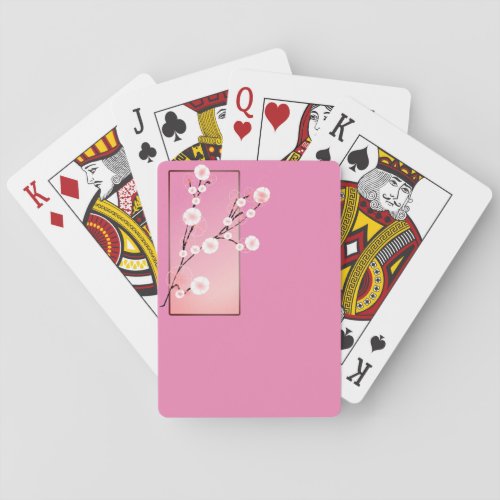 Sakura   _pink   poker cards