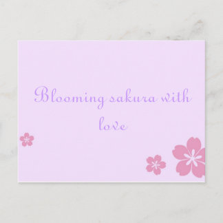 Sakura poscard postcard