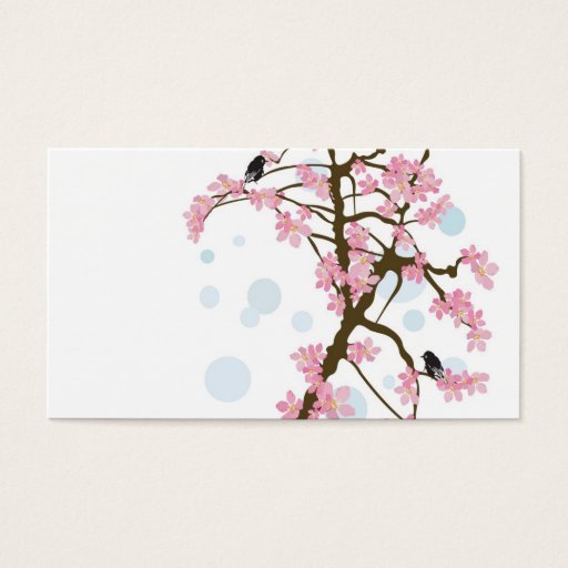 Customizable Sakura Profile Card Business Cards