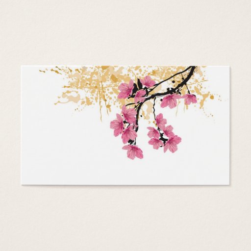 Customizable Sakura Profile Card Business Card Templates