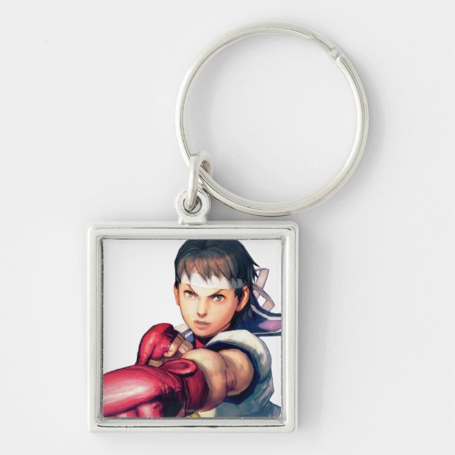 Sakura Punching Keychain (Front)