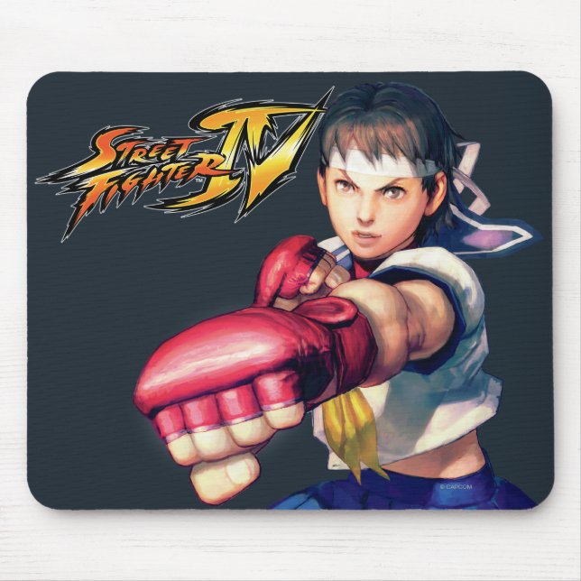 Sakura Punching Mouse Pad (Front)
