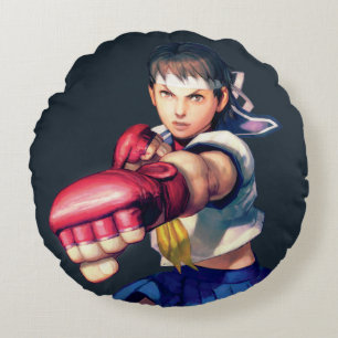 Sakura Punching Round Pillow
