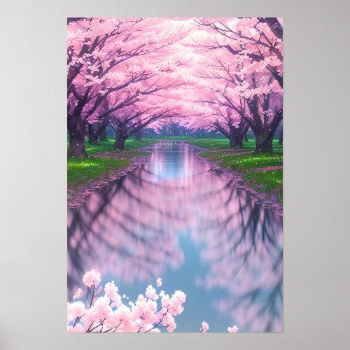 Sakura River Poster