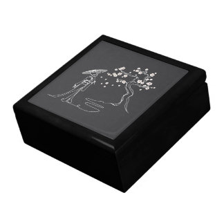 Sakura Serenity: Kimono Lady Keepsake Box