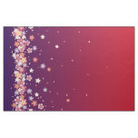 Sakura Showers Dramatic Purple &amp; Red Kimono Style Fabric