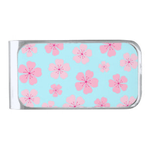 Sakura Silver Finish Money Clip