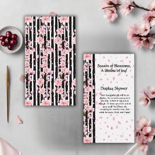 Sakura Spring Cherry Blossoms Baby Shower Enclosure Card