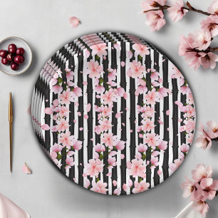 Sakura Spring Cherry Blossoms Baby Shower Paper Plates