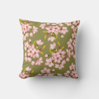 Sakura Springtime Throw Pillow