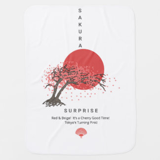 Sakura Surprise: Tokyo's Turning Pink! Baby Blanket