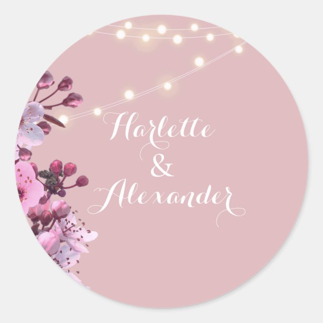Sakura Theme Classic Round Sticker (Front)