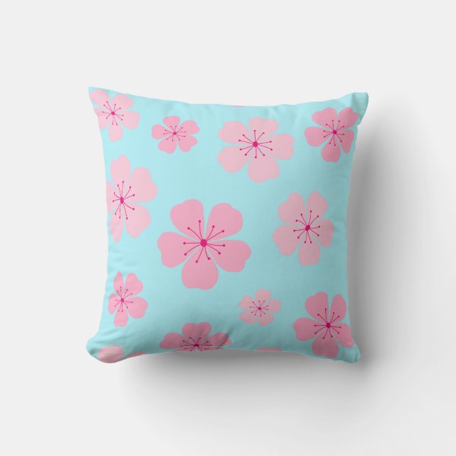 Sakura Throw Pillow (Front)