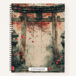 Sakura Torii Ink Wash Art Notebook