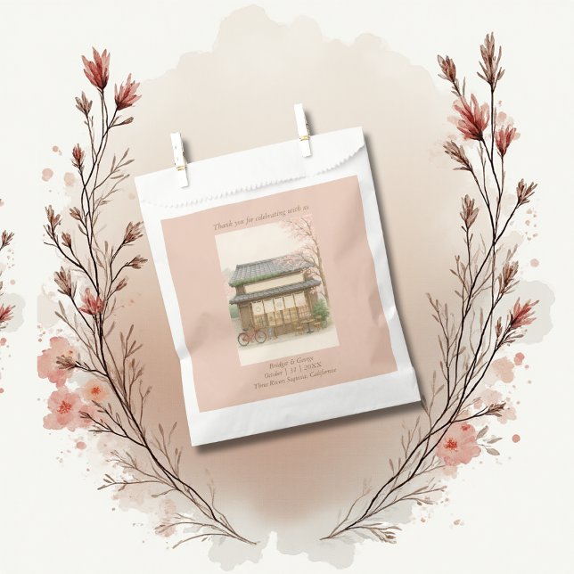 sakura traditional tea house destination wedding favor bag (Creator Uploaded)