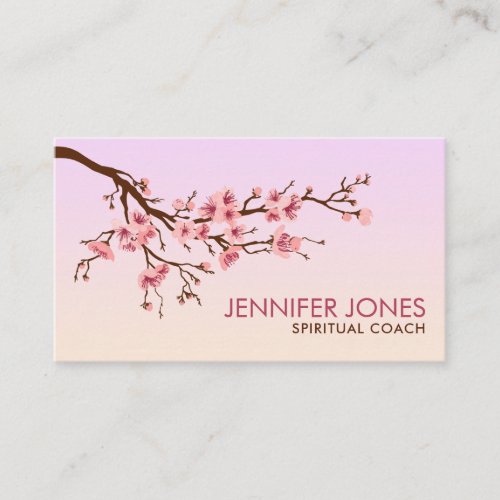 Sakura Tree _ Cherry Blossom _ gentle pink pastels Business Card