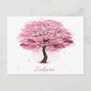Sakura Tree In Blossom Postcard by HolidayBug at Zazzle