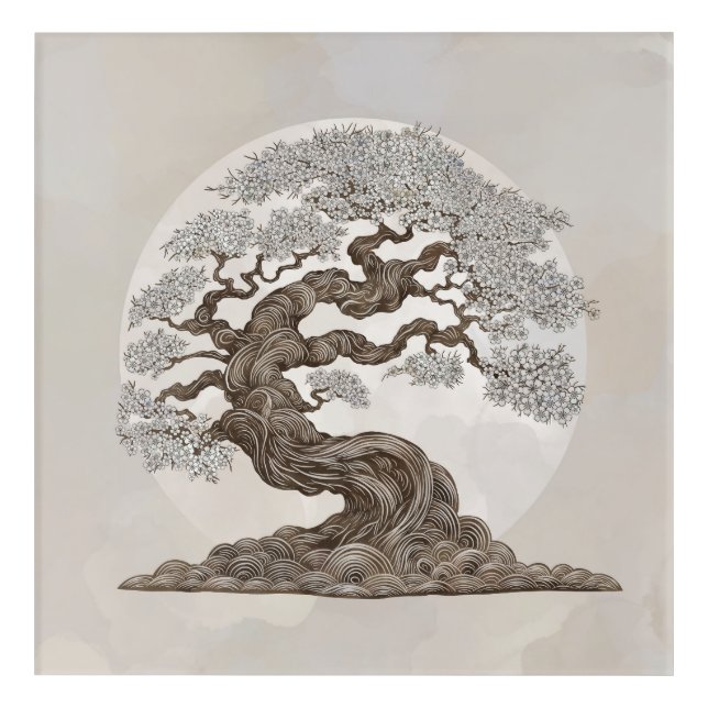 Sakura Tree - Pearl Blossom Acrylic Print (Front)